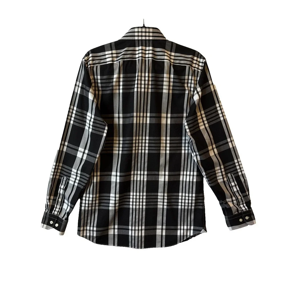 Banana‎ Republic Grant Fit Long Sleeve Plaid Button Up Shirt M Non Iron Classic